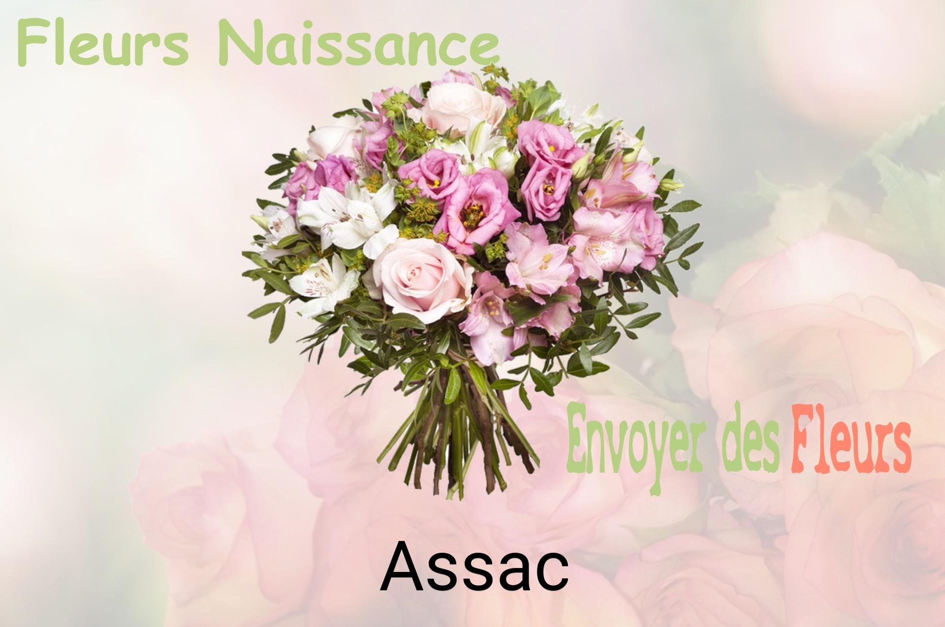 Bouquet de fleurs de naissance livré à Assac